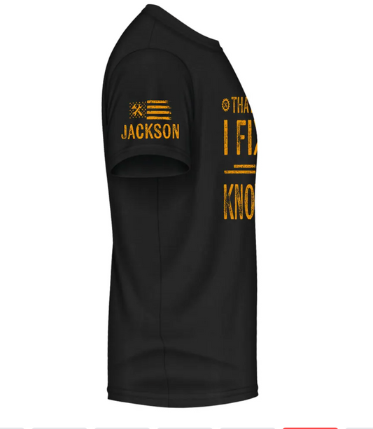 I Fix Sht - Personalized Custom Shirt With Design On Sleeve