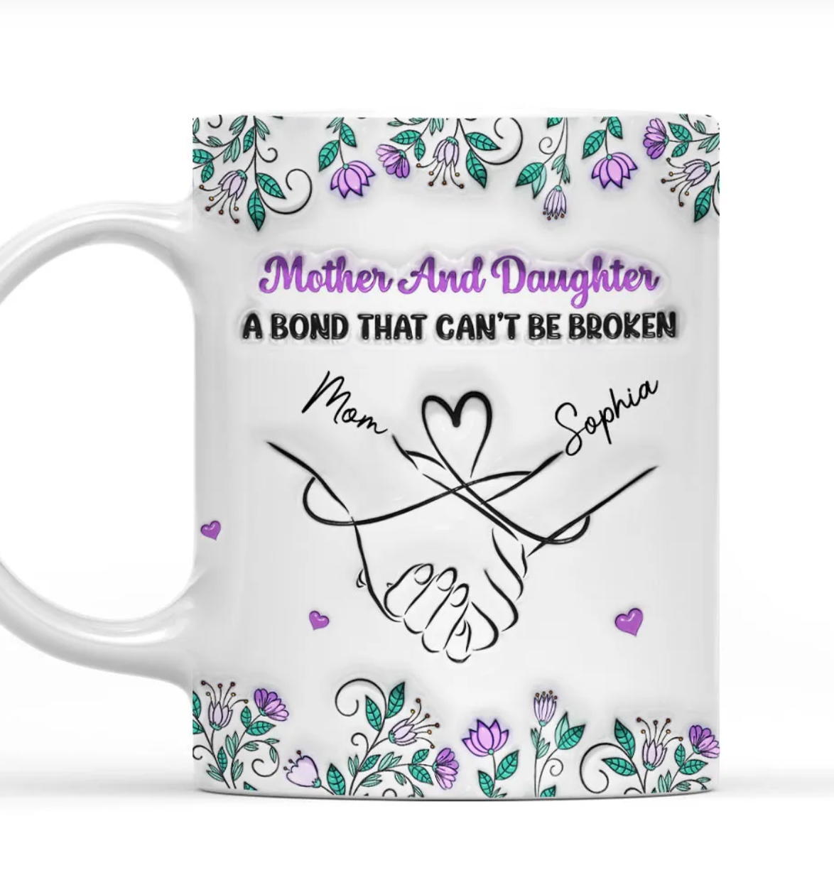 Mother And Daughter Relationship - Personalized Custom 3D Inflated Effect Mug