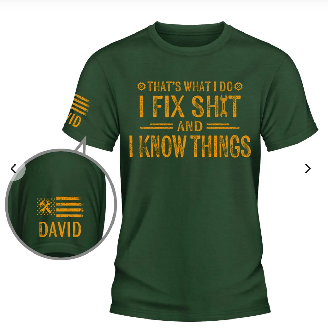 I Fix Sht - Personalized Custom Shirt With Design On Sleeve