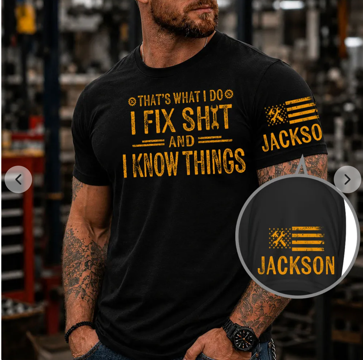 I Fix Sht - Personalized Custom Shirt With Design On Sleeve